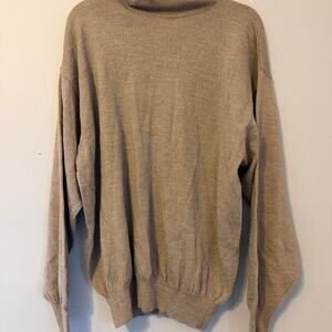 Bachrach L 100% Merino Wool Italian Mock Neck Sweater Made in Italy